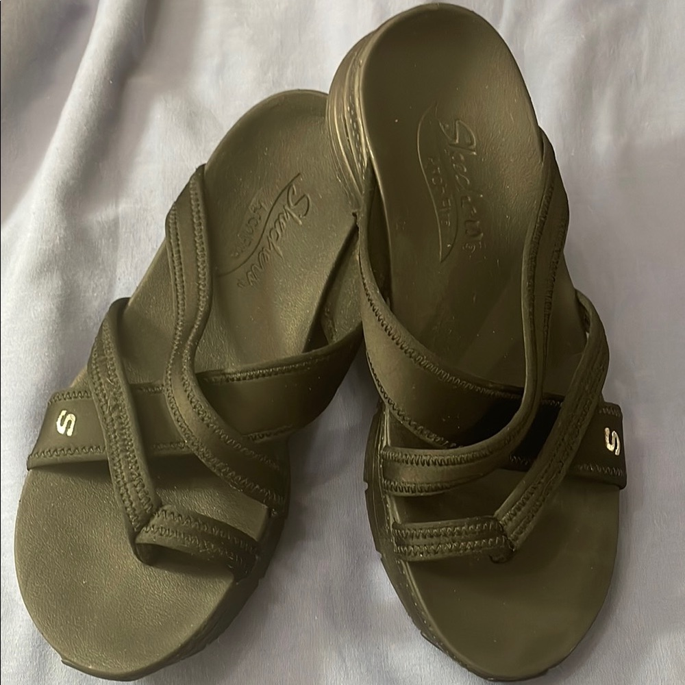 Skechers Black Sandals Comfortable Casual Footwear
